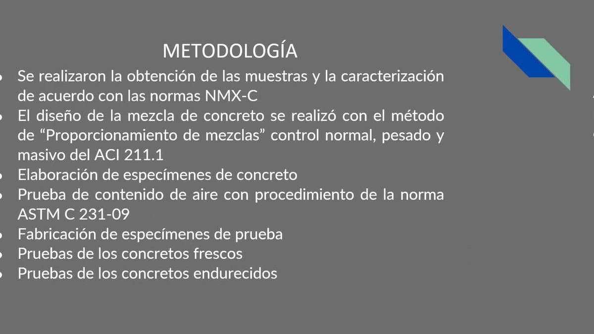 CHE064 - Características en Estado Fresco y Endurecido de los Concretos en el Estado de Yucatán