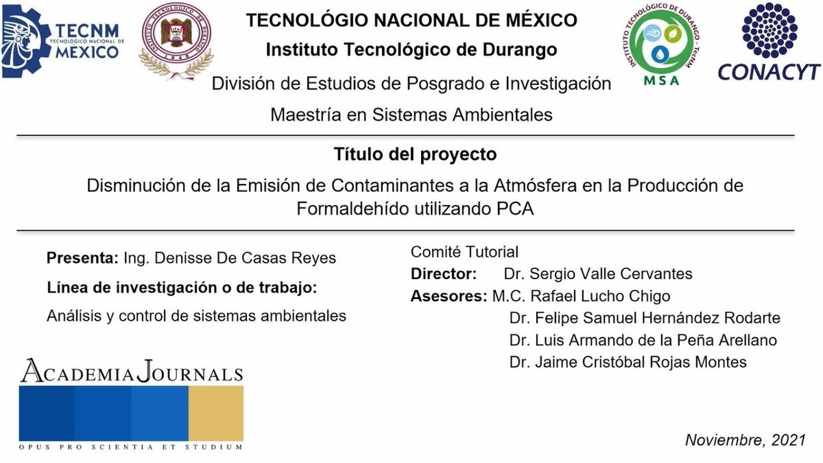 CLY088 - Disminución de la Emisión de Contaminantes a la Atmósfera en la Producción de Formalde…