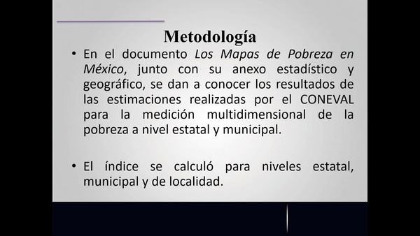 MOR234 - Medición de la Pobreza en los Municipios del Estado de Quintana Roo, México