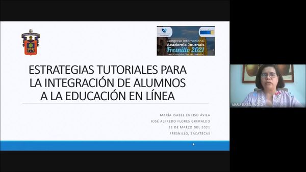 F006 - Estrategias tutoriales para la integración de alumnos a la educación en línea