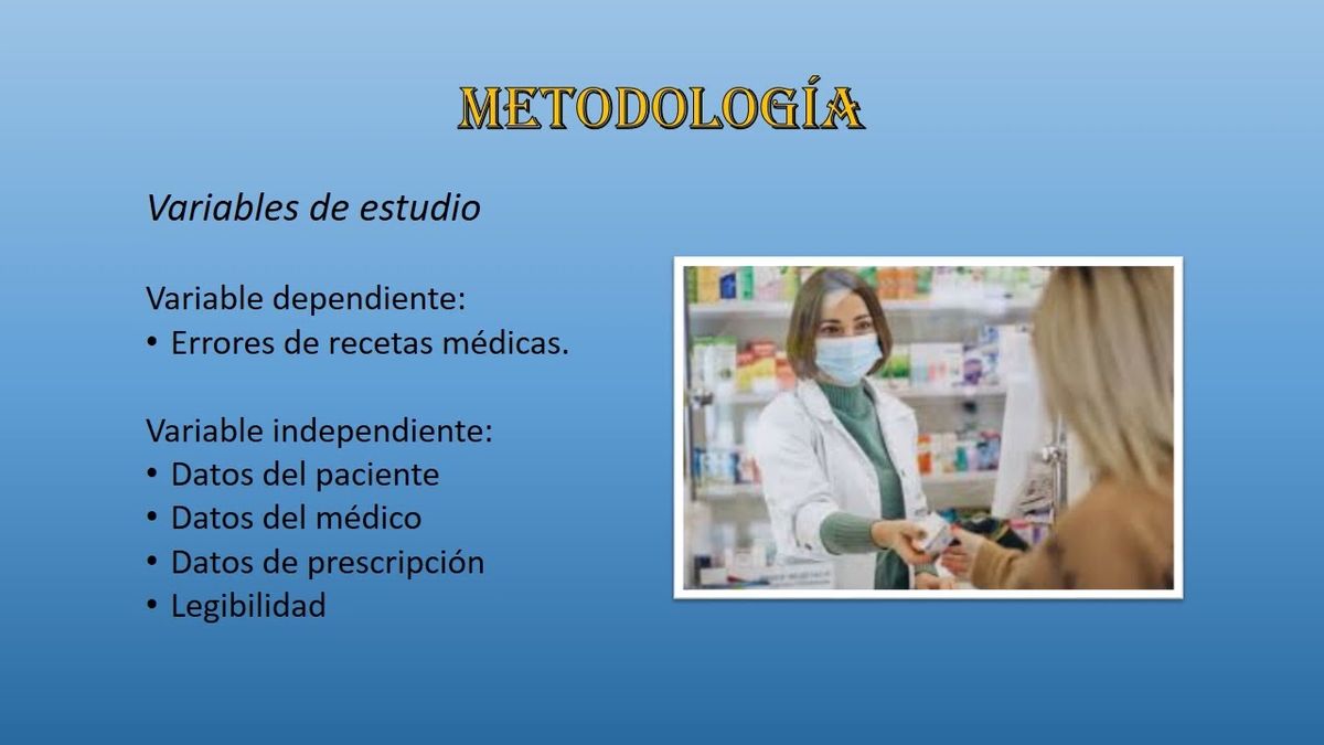 CDX366 - Frecuencia de Errores en Recetas Médicas en un Hospital Público de Segundo Nivel