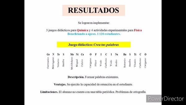 OXA031 - Implementación de juegos didácticos y actividades experimentales en el área de ciencia…