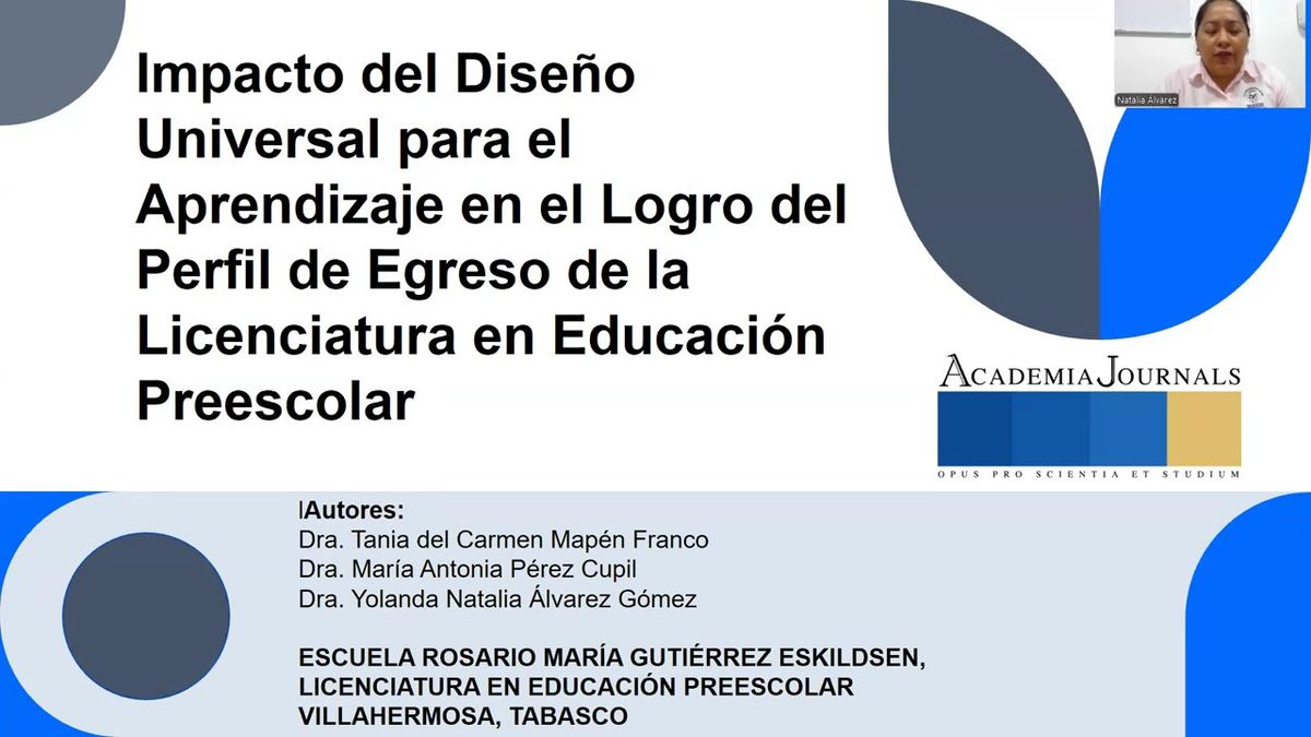 CMX092 - Impacto del Diseño Universal de Aprendizaje en el Logro del Perfil de Egreso de la Licenc…