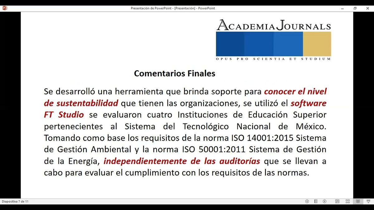 MOR237 - Evaluación del Desempeño Ambiental y Energético en Instituciones de Educación Superior…