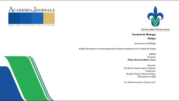CIP020- Analisis de bacterias aerotransportadas farmacorresistentes # Chiapas 2026