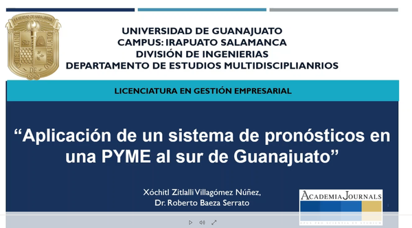 MOR064 - Aplicación de un Sistema de Pronósticos en una PYME al Sur de Guanajuato