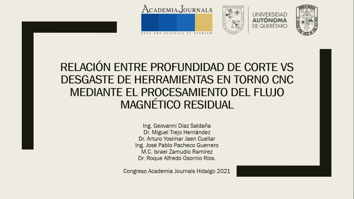 HID223 - Relación entre Profundidad de Corte vs Desgaste de Herramientas en Torno CNC mediante el …