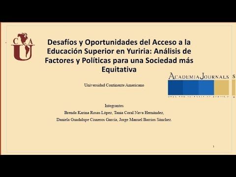 MLA118 - Desafíos y Oportunidades del Acceso a la Educación Superior en Yuriria: Análisis de Fa…