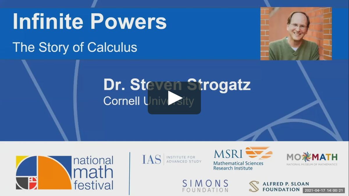 2021 National Math Festival Online Events - 2021 National Math Festival - "Infinite Powers: The Sto…