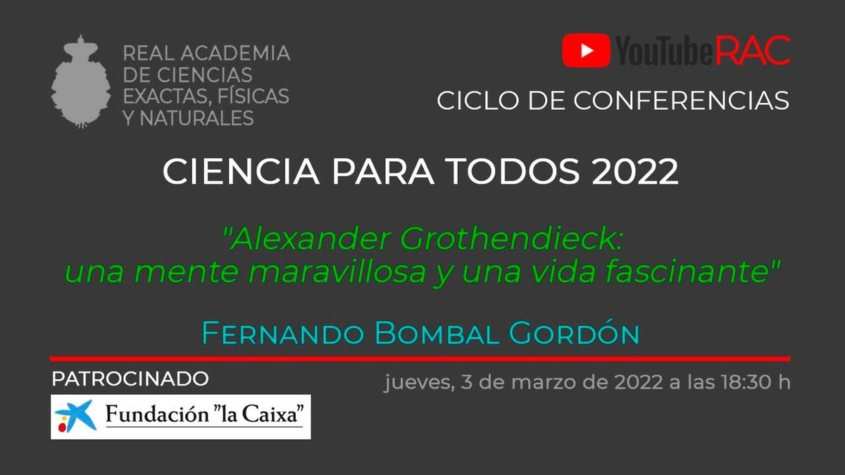 (497) Alexander Grothendieck: una mente maravillosa y una vida fascinante - YouTube