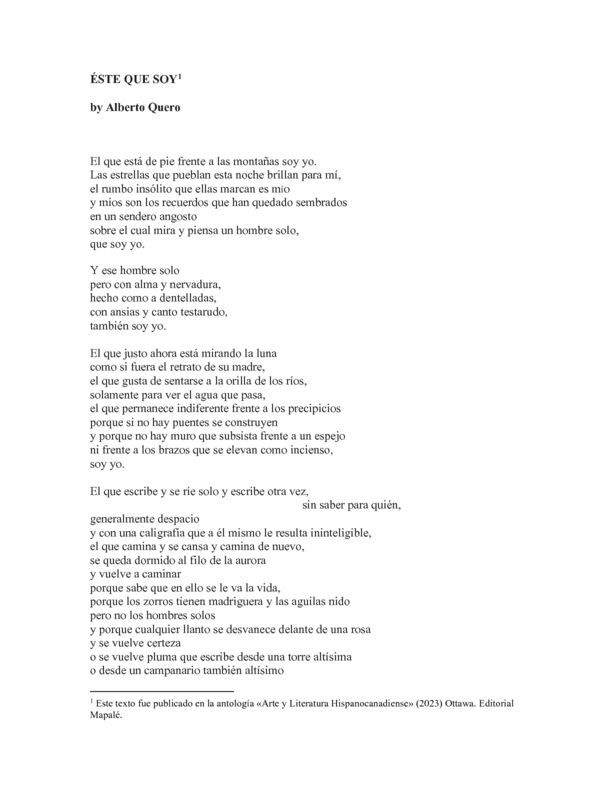 Este que soy by Alberto Quero