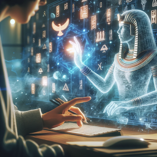 DALL·E 13.40.29 - A person at a workstation, inputting their idea into a digit