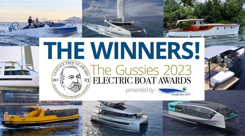 Gussies Electric Boats Awards Winners 2023 - Plugboats