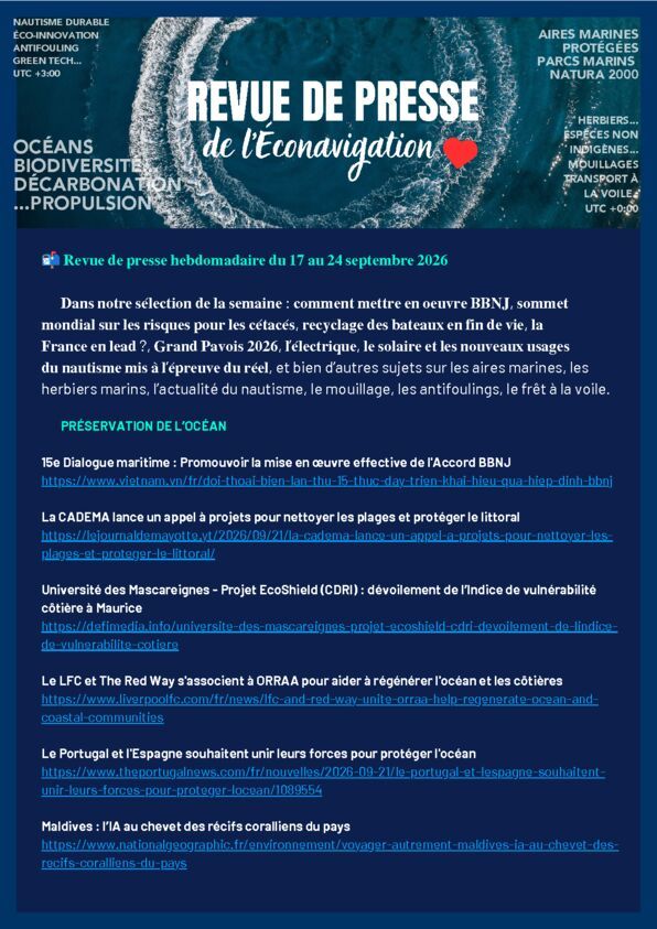 RP 15 du 17 au 24 septembre 2026