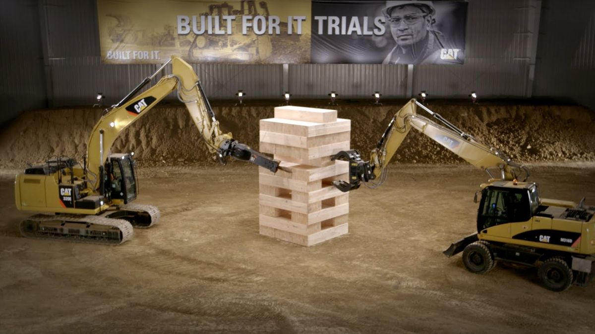 Built For It Trials - Stack: Largest JENGA® Game Played with Cat® Excavators