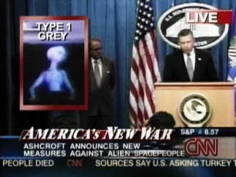 John Ashcroft vs The Aliens - by Davy Force (2001)