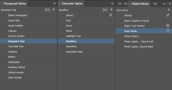 INDD Style Setup Example