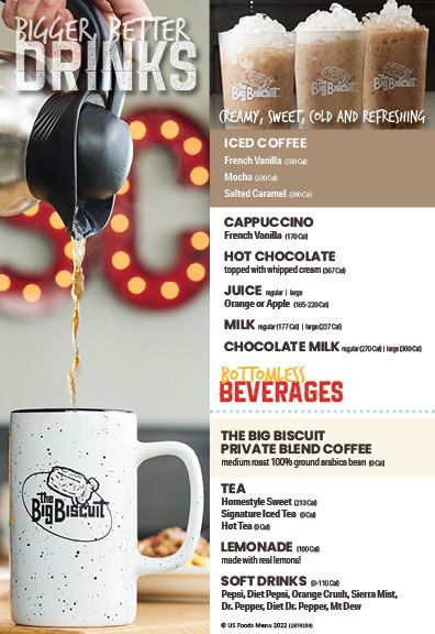Big Biscuit, Drink Menu