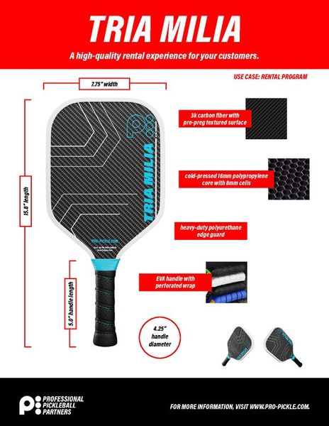 Rebranded Pickleball Spec Sheets