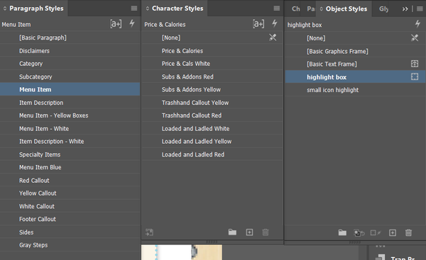 INDD Style Setup Example 2