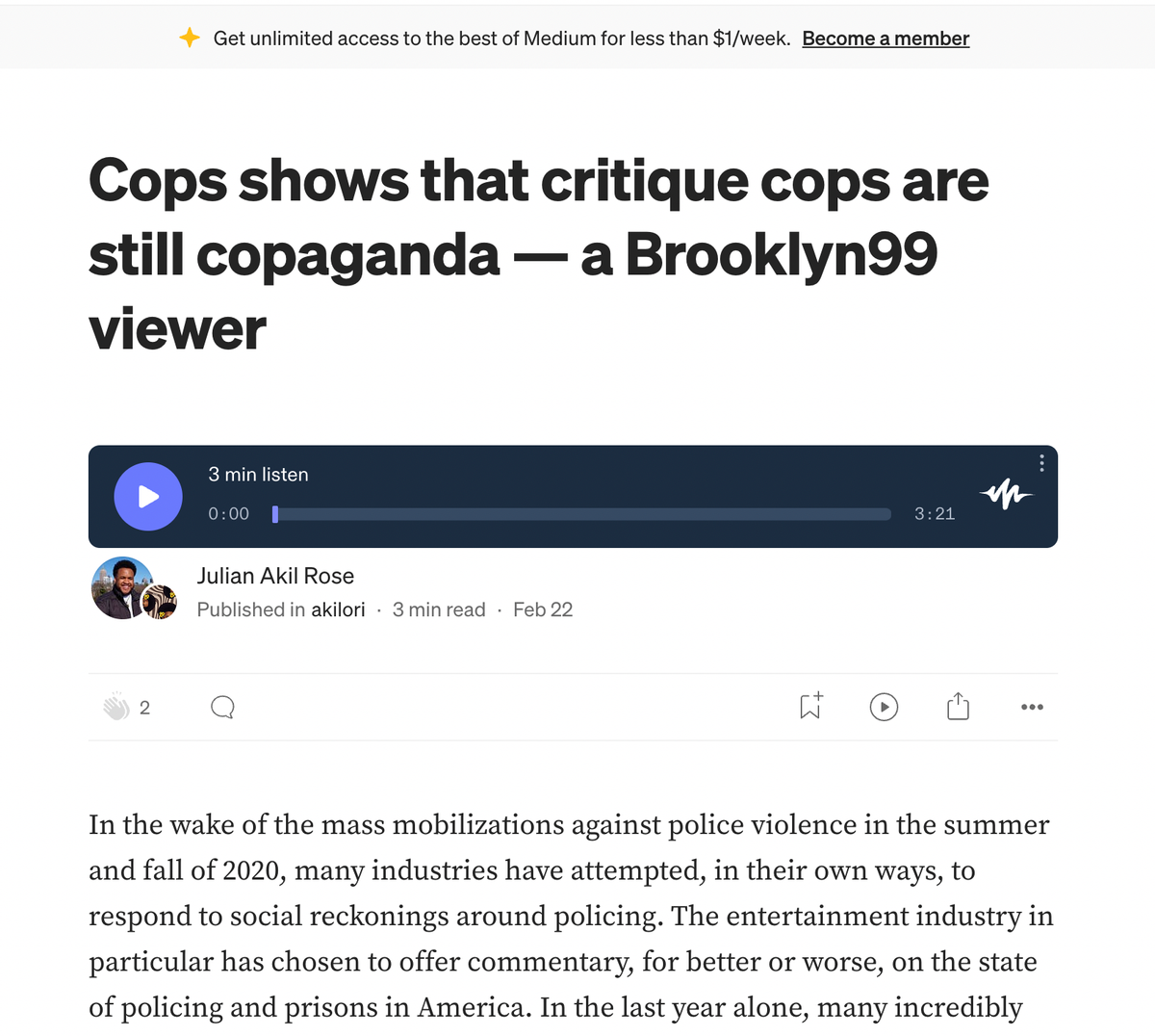 Cops shows that critique cops are still copaganda - a Brooklyn99 viewer