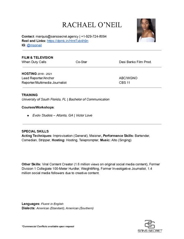 Rachel ONeil Resume