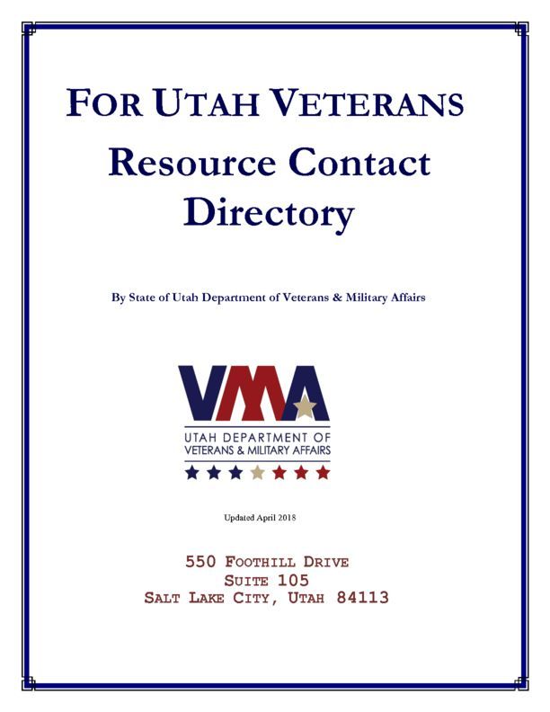 Utah Veterans Resource Guide