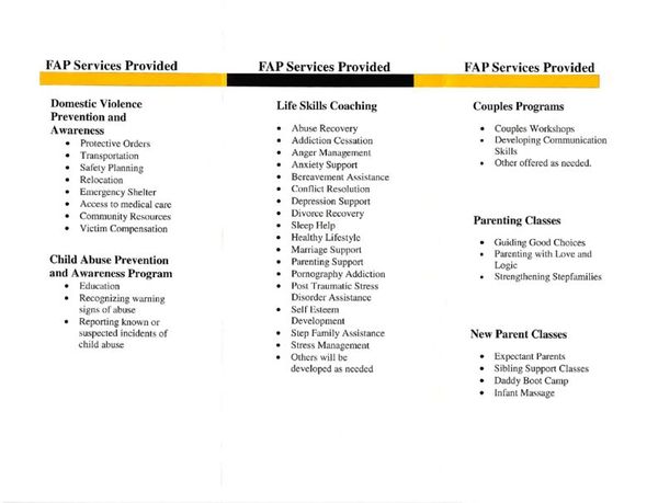 ACS Family Advocacy Life Skills Pamphlet