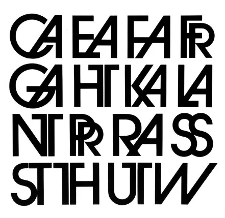 type ligatures—avant garde?