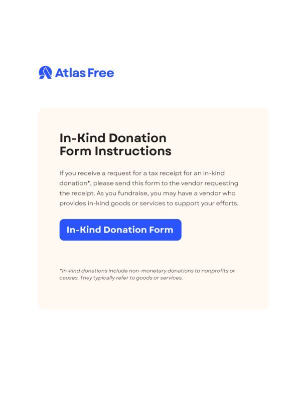 In Kind Donation Form