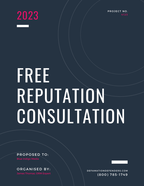 Free Internet Reputation Management Analysis by the ORM experts at Defamation Defenders