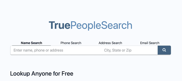Remove Personal Information from TruePeopleSearch