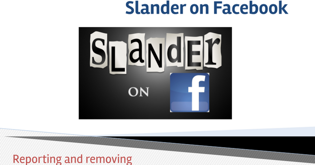 Facebook Slander - Google Slides