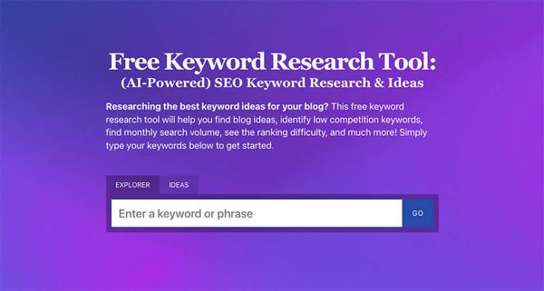 Free Keyword Research Tool (AI-Powered) SEO Keyword Ideas