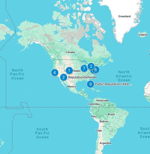 Top Reputation Management Companies from English Speaking Nations - Google My Maps