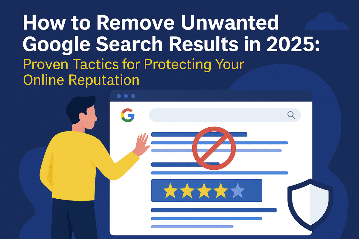 How to Remove Unwanted Google Search Results in 2025 | Online Reputation Repair