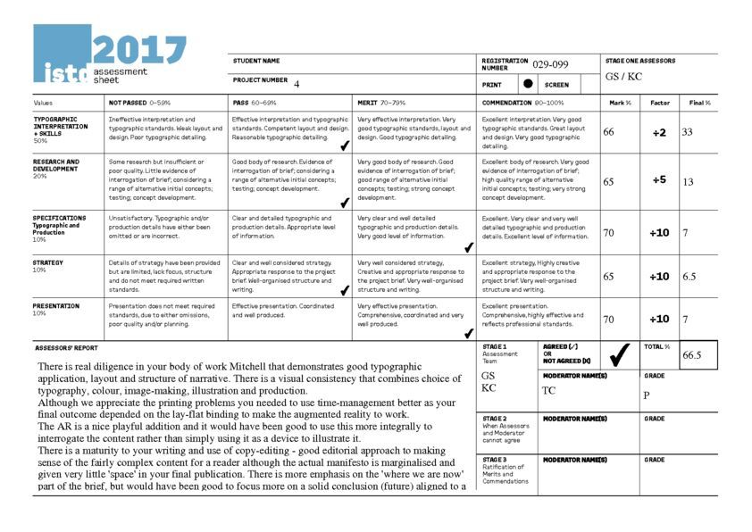 Marksheet example