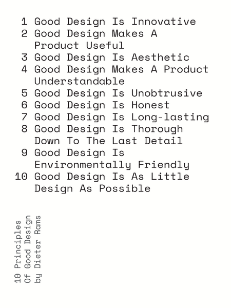 Dieter Rams principles