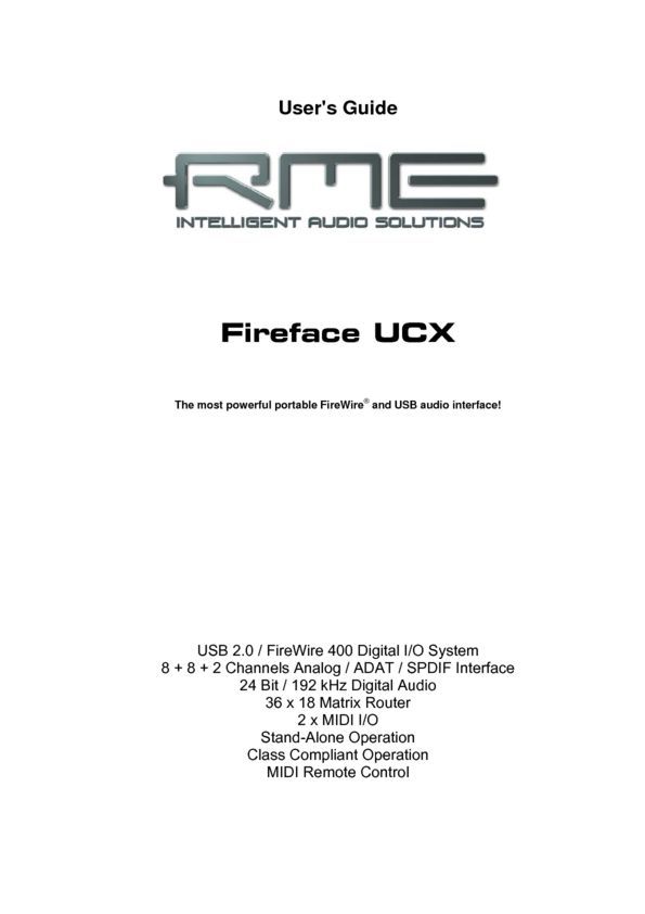 Fireface UCX