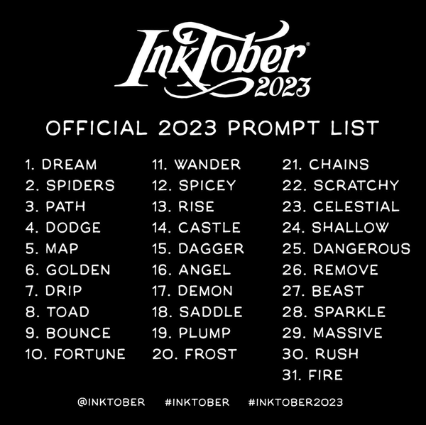 inktober-2023-official-prompt-list