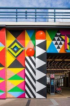 bright modular bridge entrance