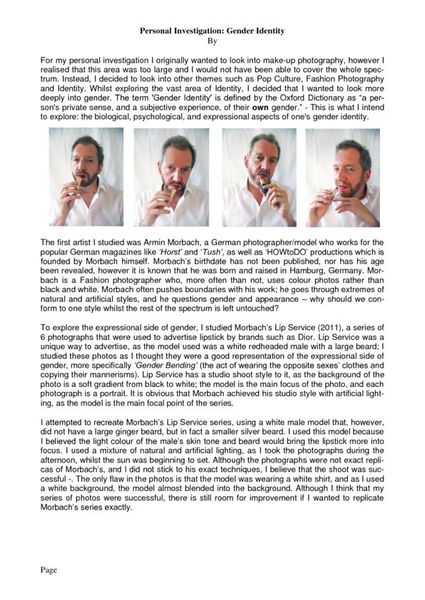 Y13 PI - Gender Identity