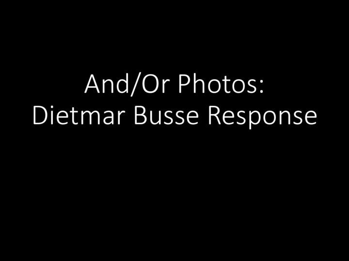Y9 - And/Or Photos: Dietmar Busse