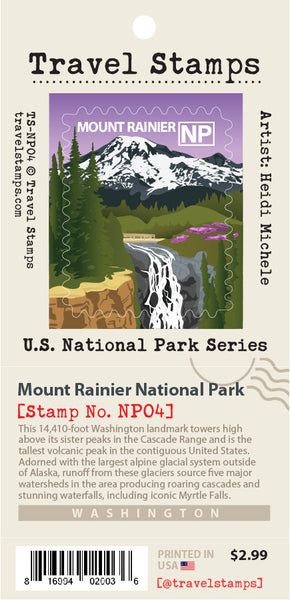 Travel Stamp - Mt Rainier