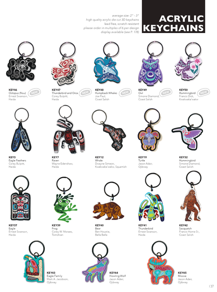 Native Northwest Acrylic Keychains