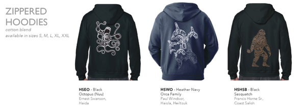 Native Northwest Zippered Hoodies