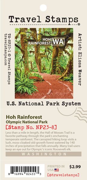 Travel Stamp - Hoh Rainforest - Olympic NP