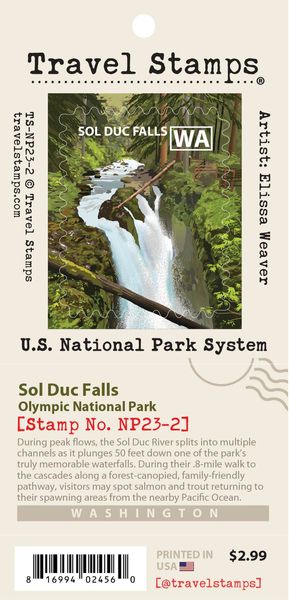 Travel Stamp - Sol Duc Falls - Olympic NP
