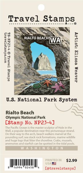 Travel Stamp - Rialto Beach - Olympic NP