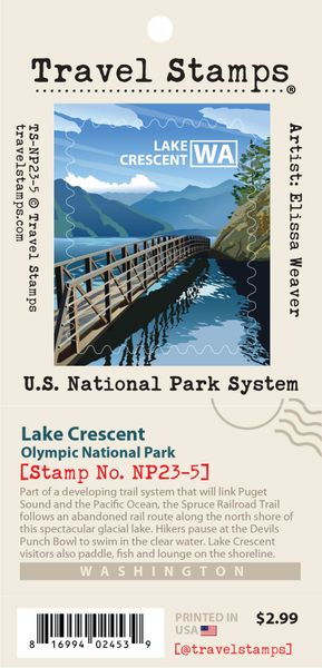 Travel Stamp - Lake Crescent